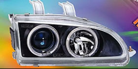 DJ-HD6200  CIVIC &#039;92~95 GEN III w/Magic Rings Projector Head Light